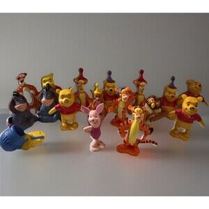 Huge Winnie the Pooh PVC Figure Lot 18pc Vintage 90s Disney Store Tigger Eeyore